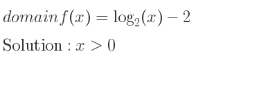 The domain of f(x)=log_{2}(x)-2 is x>0